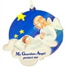 My Guardian Angel Protect Me Crib Medal with Ribbon, 3 3/4 Inch (Blue)