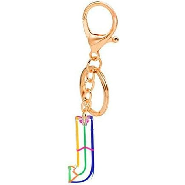 Letter Keychain,26 Letters A-Z Decorative Letter Keychain,Name Keychain for Women Girls Men Teenager Gift
