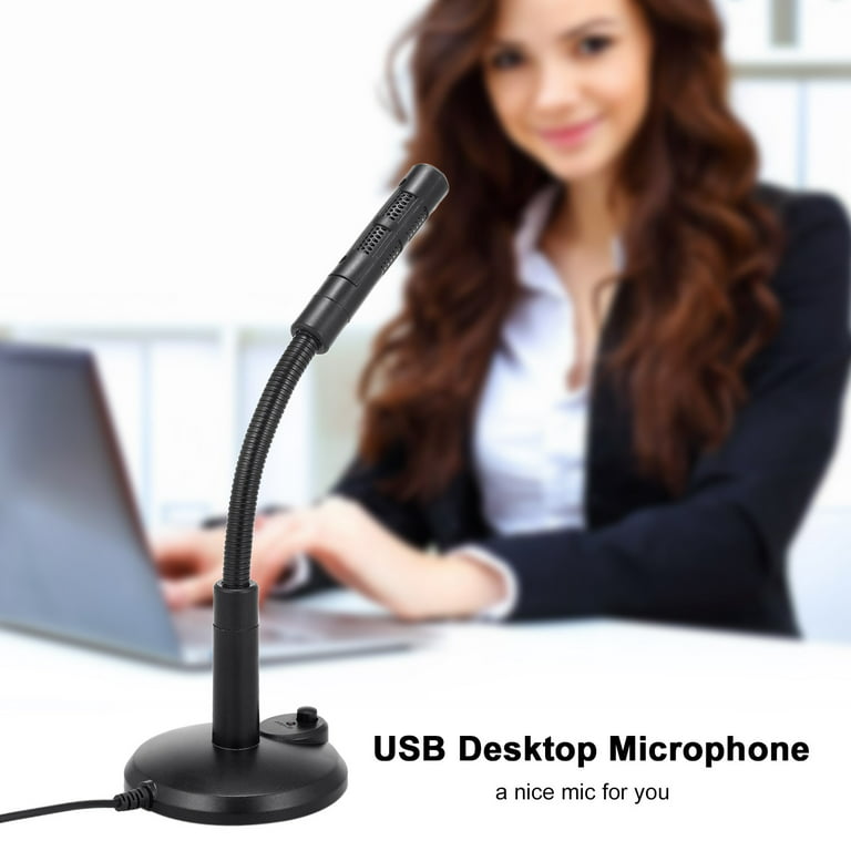 Micrófono PC, conexión usb 2.0, cable 1 m, ángulo ajustable, plug and play,  grabación profesional, ordenador, portátil, gamers (