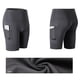 thumbnail image 4 of Gibobby Short Deportivo Pantalones cortos de yoga de entrenamiento sólido de cintura alta para mujer con 2 bolsillos ocultos Pantalones cortos ajustados(Gris, S), 4 of 5