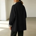 thumbnail image 6 of Levmjia Women's Casual Trench Coat Lapel Collar Long Sleeve Button Down Plaid Lined Jacket Fall Fashion Outerwear with Pockets, 6 of 7