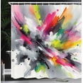 thumbnail image 3 of Ambesonne Colorful Shower Curtain, Contemporary Jumble Tones, 69"Wx70"L, Pale Grey Multicolor, 3 of 4