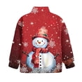 thumbnail image 5 of Uorisanigo Girls Half Zip Cropped Pullover Sweatshirt Long Sleeve Pullover Top Oversized Sweatshirts for Kids Fall Fashion Outfits Clothes Quarter Zip Hoodies - Christmas Snowman Snowflakes, 5 of 7