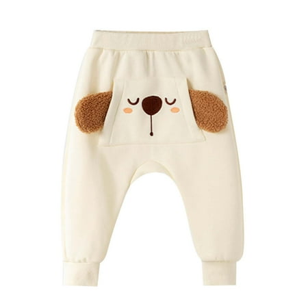 

XNHOU Toddler High Elastic Waist Pants Flare Slim Leggings Baby Boy Girl Cartoon Print Cotton Long with Ears Cute Small Animal Jogger Summer Fall Harem Trousers 3-6 Months