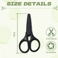 thumbnail image 2 of FACEGA 3Pcs Scissors All Purpose,Pointed 3.5" Fabric Scissors for Cutting Clothes,With Protective Cover Fabric Scissors,Black, 2 of 7