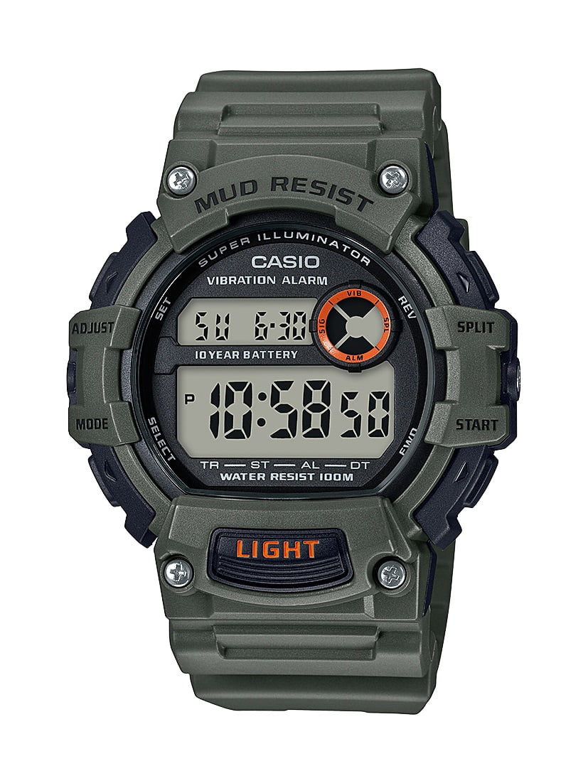 Casio Men's Heavy Duty Mud-Resistant Digital Watch, Green TRT110H-3AV