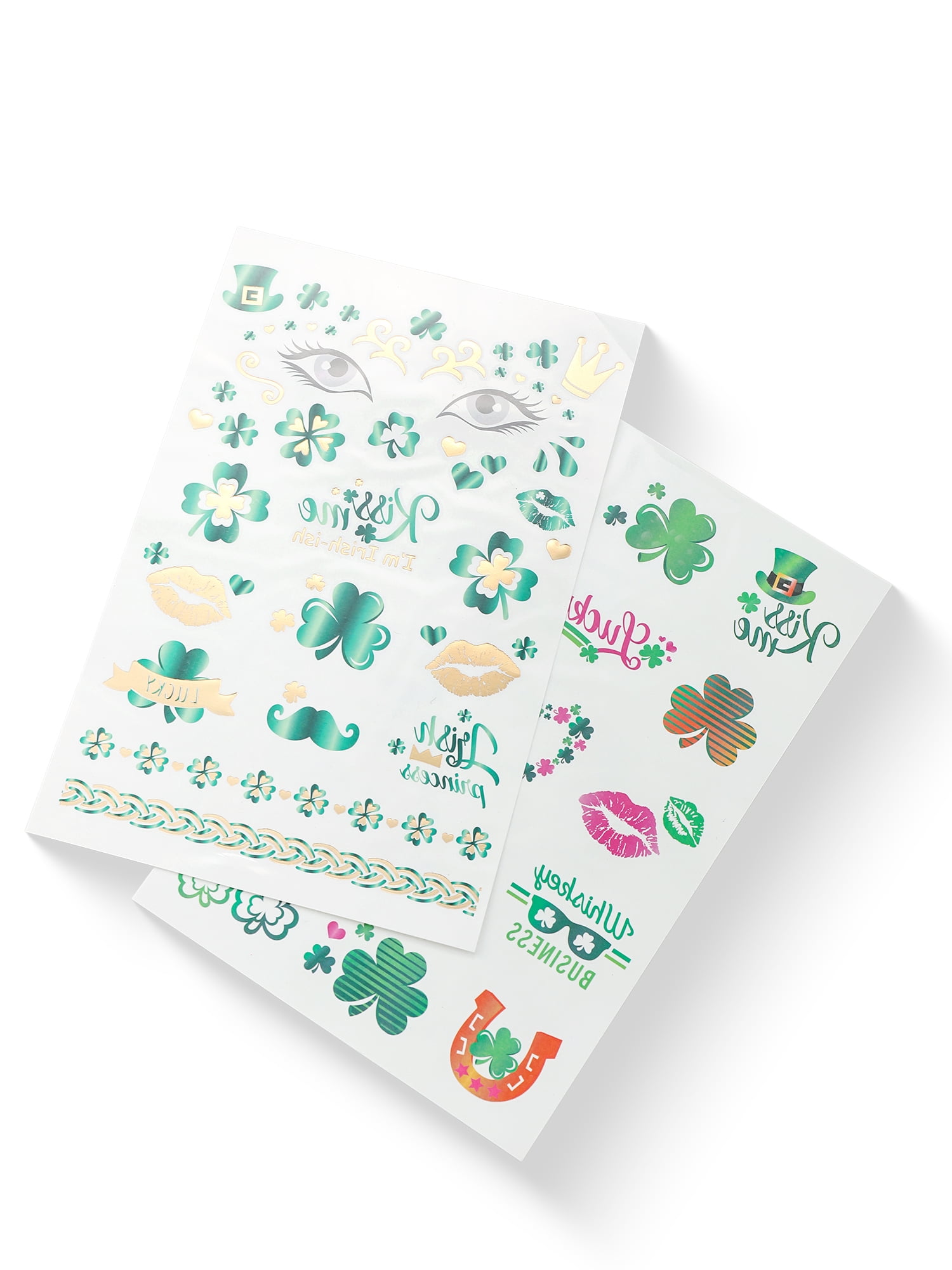 Way to Celebrate St. Patrick's Day Face Tattoo Set, 2 Piece
