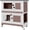 (36" L) Brown, variant on Aivituvin Rabbit Hutch Indoor Outdoor, 2-Story Rabbit Cage for Guinea Pigs with 2 Leakproof Trays & 4 Wheels
