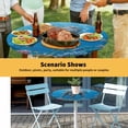 thumbnail image 6 of Elastic Fitted Round Tablecloth, Ocean Diving Elephant Waterproof Stretch Table Cover for 55"-60" Tables, Blue Coastal Coral Fish Marine Life Washable Outdoor Tablecloths for Patio, Picnic, Camping, 6 of 9
