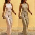 thumbnail image 2 of Sparkly Sequin Wide Leg Jumpsuits for Women Long Sleeve Plus Size V Neck Sexy Elegant One Piece Pants Rompers Belt, 2 of 5