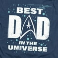 thumbnail image 2 of Star Trek Father's Day Best Dad in the Universe Unisex Adult Heather T Shirt, Navy Heather, 2X-Large, 2 of 4