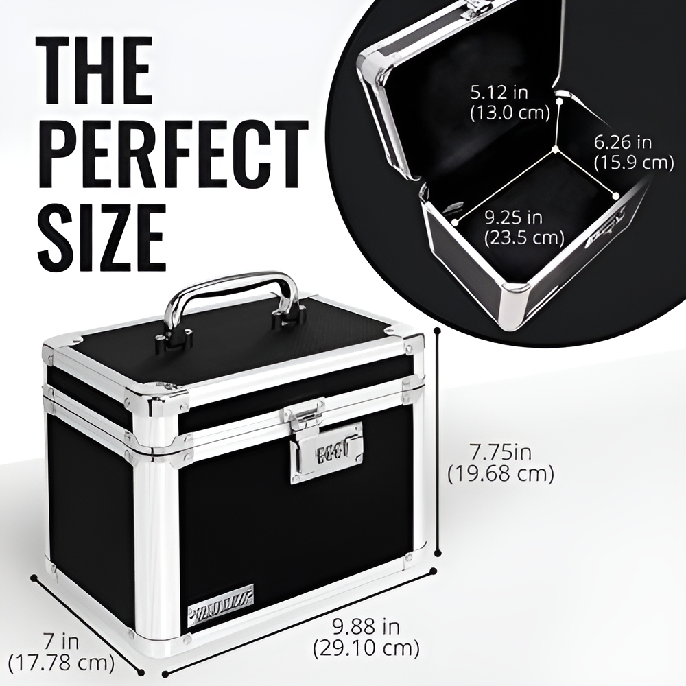 Vaultz Medium Combination Lock Storage Box, Black photo 3