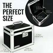 Vaultz Medium Density Fiberboard Combo Lock Storage Box, 10” x 7.25” x 7.75”, Black