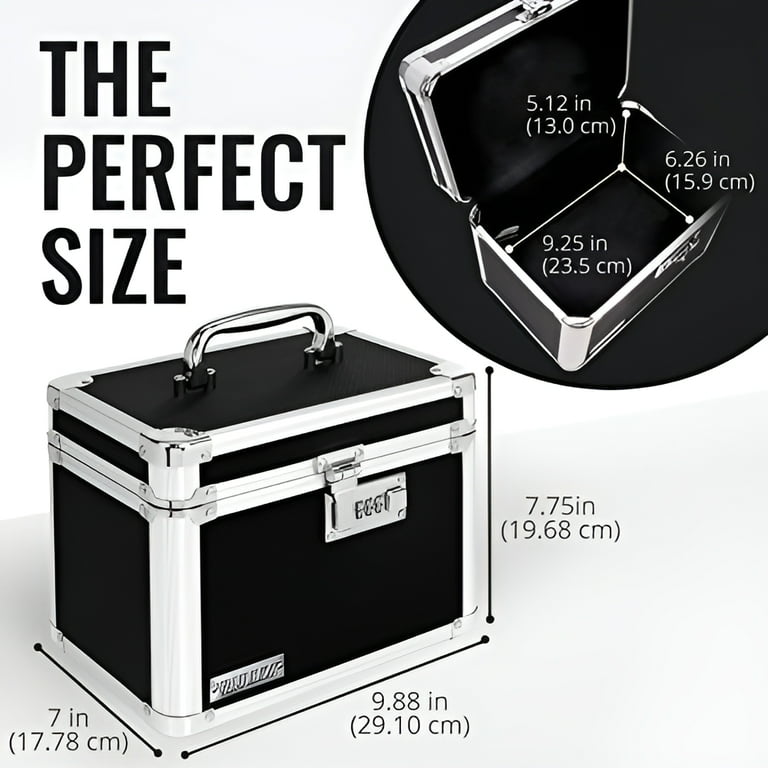 Vaultz Combination Lockable Storage Box, Black, Medium Vaultz Combination Lockable Storage Box, Black, Medium