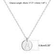 thumbnail image 2 of Collar con colgante pequeño de letra simple de Dinheiro, collar con letra hueca, 2 of 5