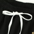 thumbnail image 5 of LpwkSSA Summer Men's Casual And Fashionable Solid Color Drawstring Elastic Waist Shorts Black XXXL, 5 of 9