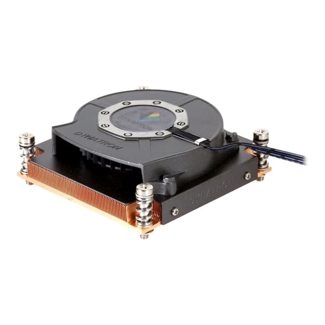Dynatron R18 - Processor cooler - (for: LGA2011 (Square ILM), LGA2066 (Square ILM) Socket) - copper base with skiving fins - 80 mm - 1U