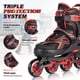 thumbnail image 5 of 2Pm Sports Torinx Patines en línea ajustables para niños Patines divertidos para principiantes para niños, jóvenes, niñas, hombres y mujeres, rojo pequeño, 5 of 8