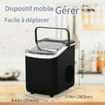 thumbnail image 3 of Commercial Ice Maker Portable with Automatic Cleaning Function Produces 26 Pounds of Ice in 24 Hours and 9 Ice Cubes in 6 Minutes Suitable for Home Kitchen and CampingDimensions11.77 * 11.24 * 8.90in, 3 of 10