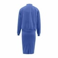 thumbnail image 7 of Letdown 2 Piece Dress Sets for Women Long Sleeve Cropped Cardigan Sweater Maxi Dress Sets Winter Clothing (Blue, XL), 7 of 7