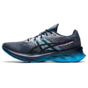 ASICS Men's NOVABLAST Pixel Noise Running Shoe, 7.5 US (Standard ), French Blue / Black
