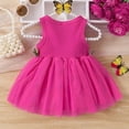 thumbnail image 4 of Wxirdiow Tulle Dress Baby Girls Newborn Baby Girl Flower Dress Toddler Sleeveless Tutu Tulle Dress Princess Wedding Birthday Party Dresses for Girls Hot Pink Size,18-24 Months, 4 of 7