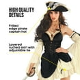 thumbnail image 3 of Morph Morph Pirate Costume For Women - Adult Pirate Dress - Halloween Costume For Women - Fun Dress-Up Outfit Halloween Costume For Women Black 3X-Large, 3 of 4
