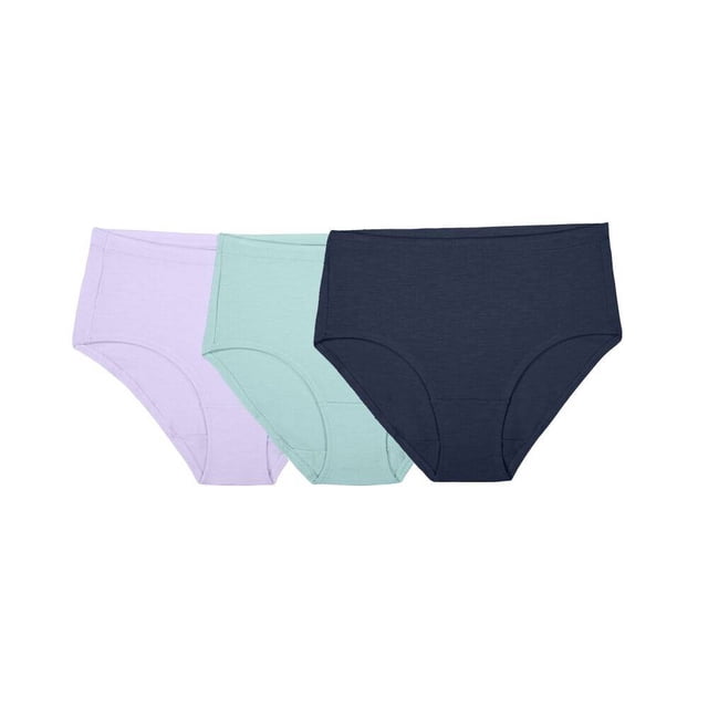 Pantaleta Fruit of the Loom para dama, Colección Beyondsoft Modal, Multicolor Talla 8, 3 Piezas