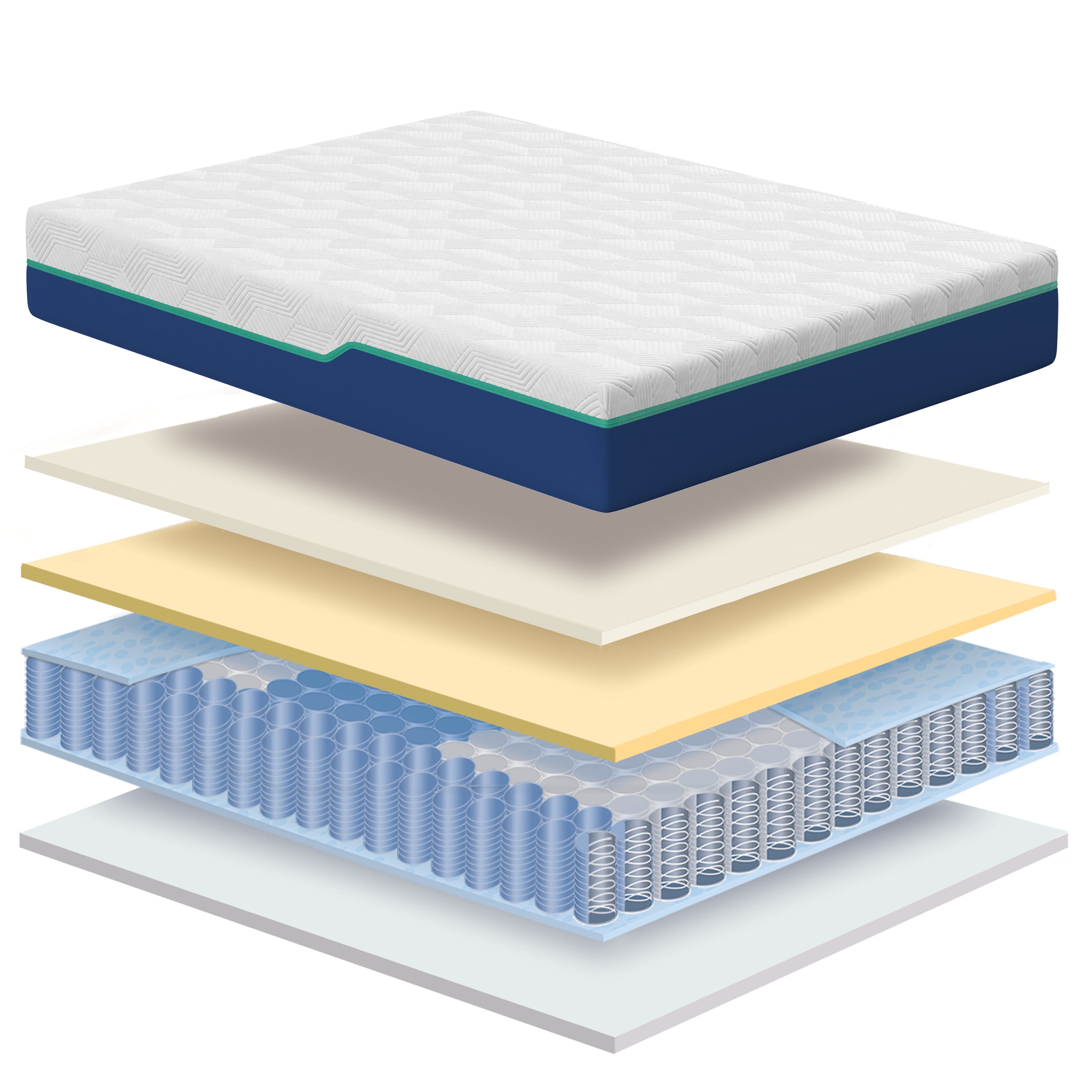 Boyd Sleep Hampshire 10" Hybrid Memory Foam and Pocket Spring Mattress, Medium Firm, Adult, Full
