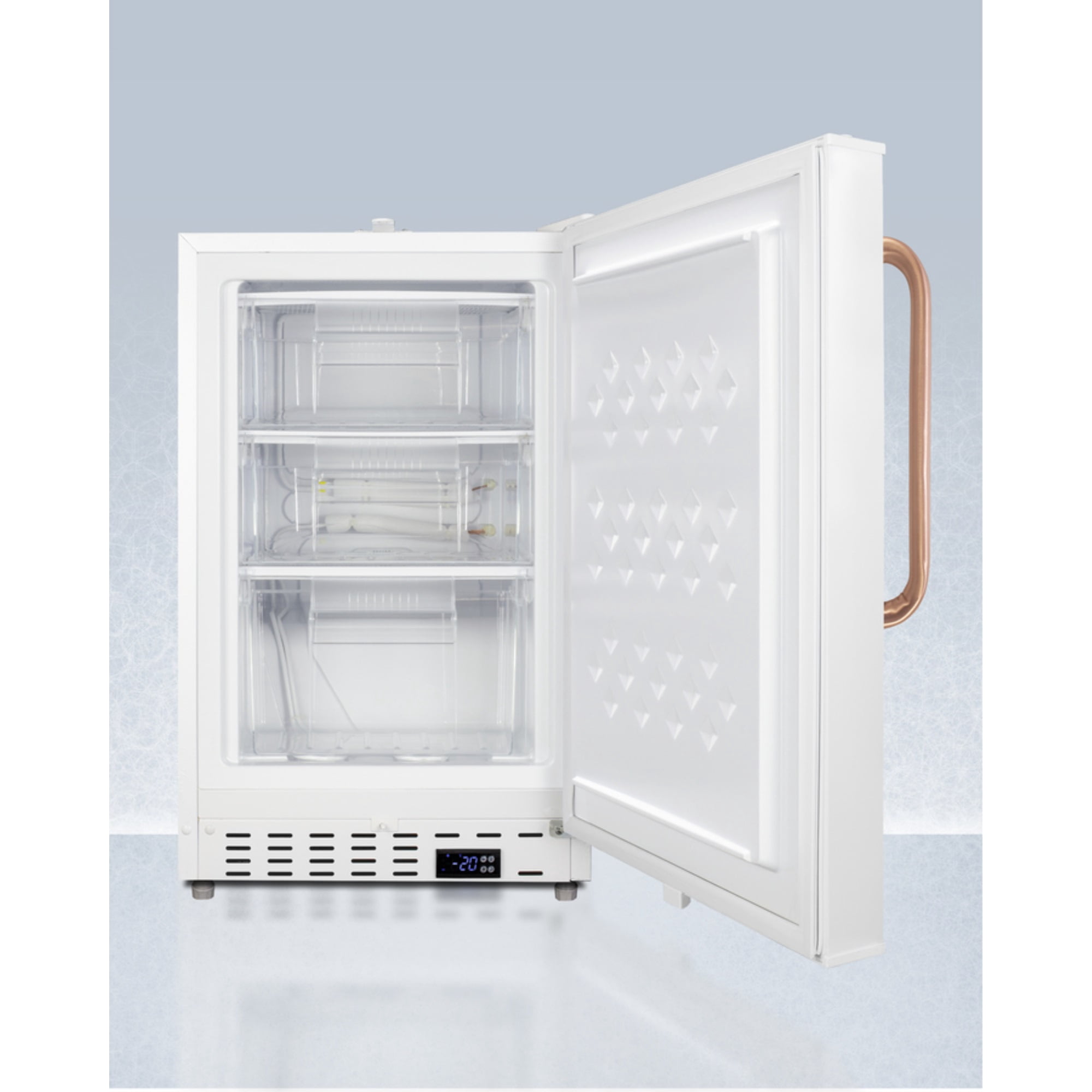 Built-in ADA compliant vaccine all-freezer with copper handle and lock