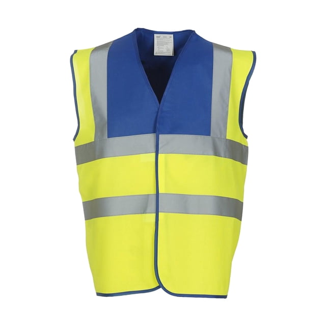 Yoko - Chaleco Reflectante Class 1 Dos Tonos para Adultos Unisex (Amarillo Hi Vis, Frambuesa)
