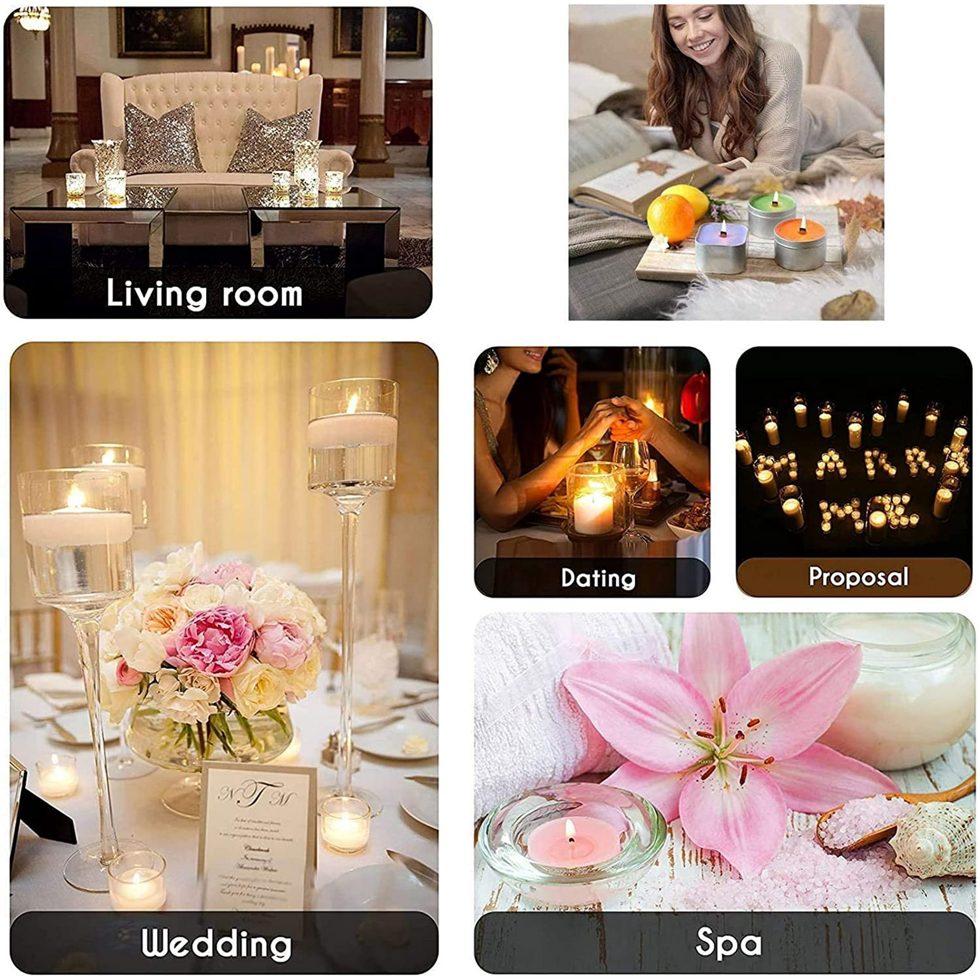 50pcs Mèches De Bougie En Bois, Mèches En Bois Crépitantes De 13x1,3cm Avec Support En Fer De 50pcs Mèches De Fabrication De Bougies En Bois Pour La Fabrication De Bougies Parfumées DIY