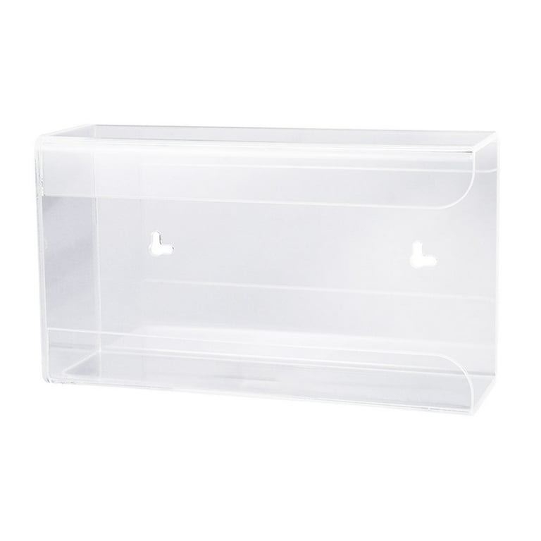 Glove Holder Wall Box Organizer Mount Dispensergloves Disposable Work  Compartment Clips Transparent Case Mounted Tissue 