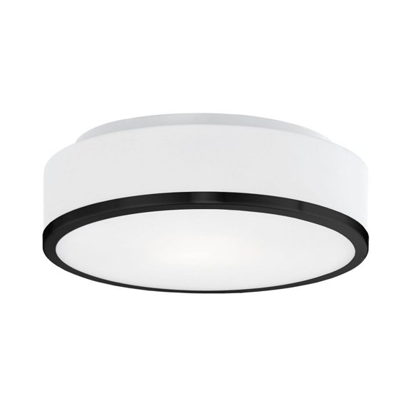 FM6012-BK-Kuzco Lighting-Charlie - 22W LED Flush Mount-3.5 Inches Tall and 11.5 Inches Wide-Black Finish