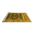 thumbnail image 2 of Ahgly Company Machine Washable Indoor Square Oriental Yellow Traditional Area Rugs, 3' Square, 2 of 4