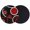 Red, variant on Black Red Coasters Set of 2, White Circle Geometric Abstract Texture Absorbent Coasters for Drinks, Coaster for Bar Office Dining Coffee Table Accessories Decor, Non Slip Round Desk Coaster