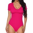 thumbnail image 1 of ORUYROP Combinaison à Manches Courtes et Manches Courtes Deep V Neck pour Vêtements pour Femmes, 1 of 5