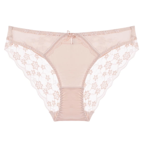YueHuiYing Women's Lace Lingerie Sexy Floral Lace Panties Mesh Low-Rise & High-Waist Panties