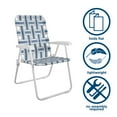 thumbnail image 3 of Novogratz Poolside Gossip, Priscilla Folding Chairs, 2-Pack, French Blue, 3 of 11