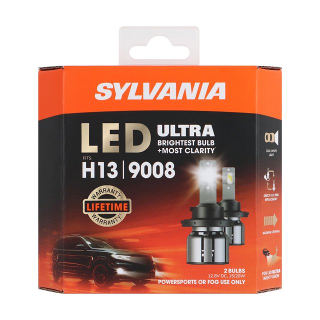 Bombillas LED Powersport Fog SYLVANIA 9007 para vehículos, paquete de 2