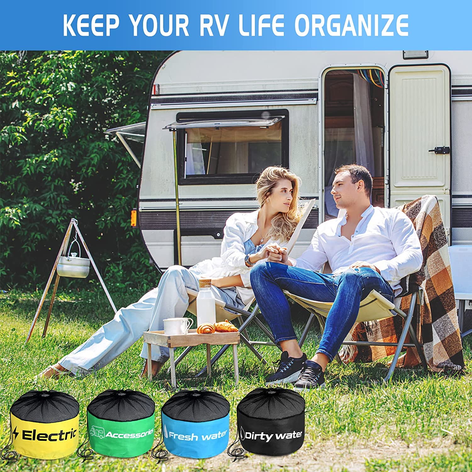 Buy Skywee Waterproof RV Hose Storage Bag, RV Utility Bag, Sewer Hose