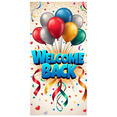 thumbnail image 1 of Welcome Back Banner Colorful Confetti Balloons Decorative Background Party Supplies Event Backdrop Celebration Welcome Banner Photography Props, 1 of 4