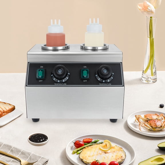 Commercial Electric Sauce Warmer Hot Chocolate 12*9.84*9.06in for Homes, Parties, Dessert Stores