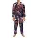 thumbnail image 3 of Balery Cool Skull Cowboy Pijama para Hombre de Dos Piezas con Manga Larga, Conjunto de Dormir y Descanso Suave con Bolsillos-Large, 3 of 7