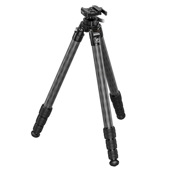 Leofoto ST-X ST-364CX Carbon Fiber Tripod with Integrated Lever-Control Ball Head, Arca & Pick Compatible, 3 Angle-Stop Positions, Rubber Feet for Stability (ST-364CX-ARCA)