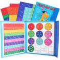 thumbnail image 1 of Bingirl Magnetic Fraction Math Manipulatives - Educational Teaching Aids for Elementary School | Fraction Tiles & Score Disk Demonstrator, 1 of 6