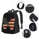 thumbnail image 2 of Disketp Patriotic USA Butterfly Art Mochila Minimalista de Gran Capacidad, Mochila de Viaje para Escuela, Trabajo o Uso Diario, 2 of 6