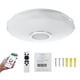 thumbnail image 1 of Lámpara de techo con audio Bluetooth, luz led redonda para dormitorio, luz led de colores de 30 cm, 1 of 6