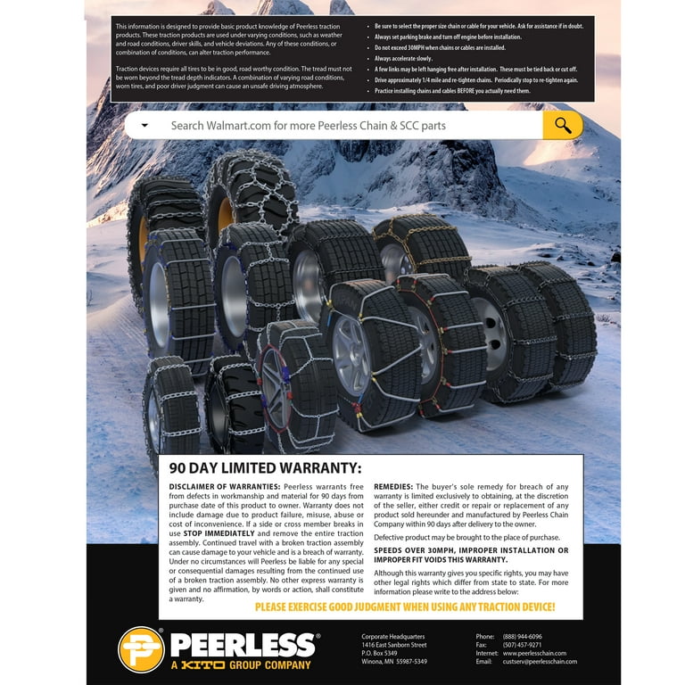 Peerless AutoTrac SUV and Light Truck Snow Tire Chains