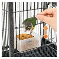 thumbnail image 5 of 40'' Height Metal Parakeet Cage Cockatiel Cage Medium Small Parrot Cage w/Rolling Stand for Small Parrots, 5 of 7
